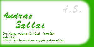 andras sallai business card